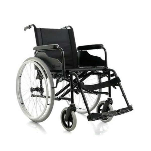 Wheelchair Powder Coated Black Edition With Safety Belt