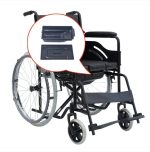 Commode Wheelchair Powder Coated Black Edition With Safety Belt