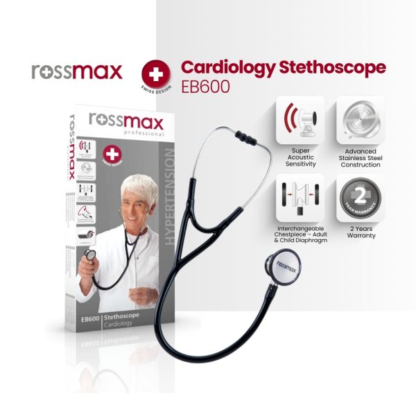 Rossmax Stethoscope EB600 Cardiology Dual Diaphragm